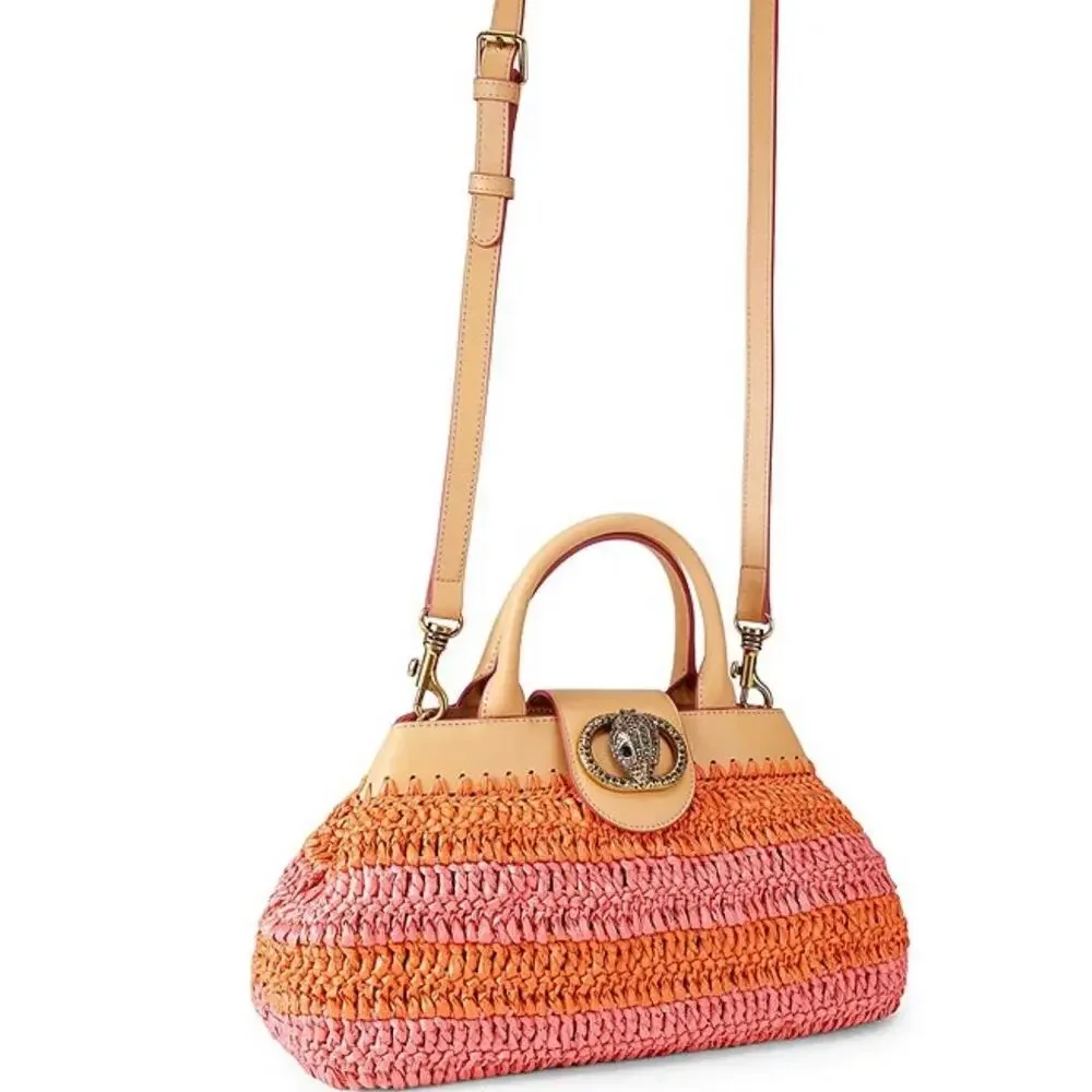 Kurt Geiger London Cabana Raffia Chelsea Handle Bag